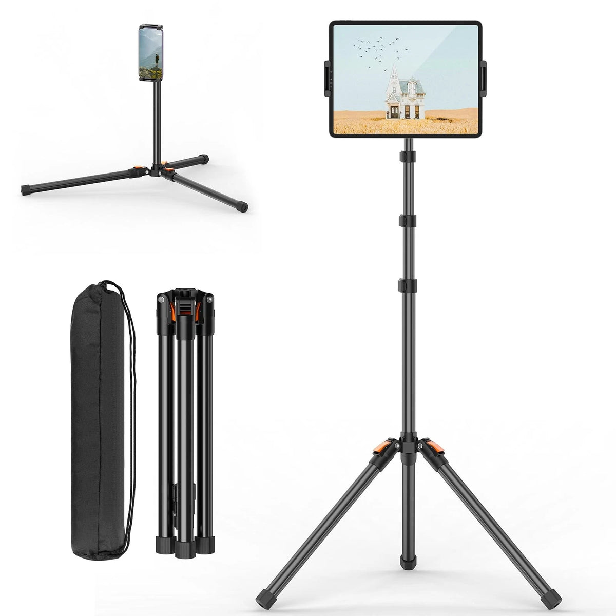 72in Tablet Floor Stand Tripod for Universal Use (No Specific Years)