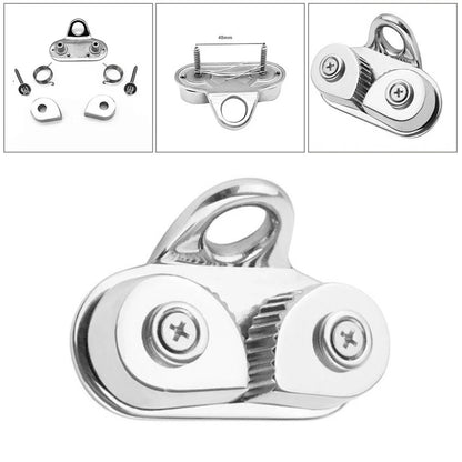 Stainless Steel Cam Cleat Fairlead for Marine Sailing (Kayak Canoe)