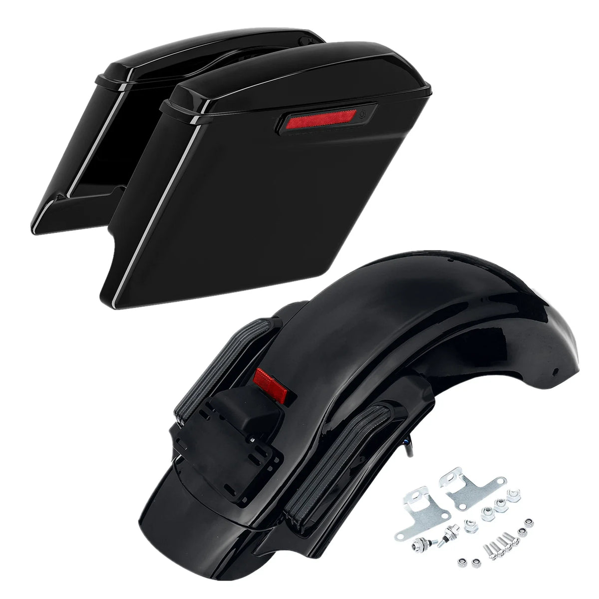 5" Stretched Saddlebags & Rear Fender for Harley CVO Touring Road King (2014–2024)