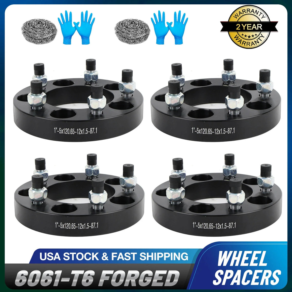 Set of 4 Wheel Spacers 1" 5x4.75 for Chevy S10 Corvette Pontiac Firebird