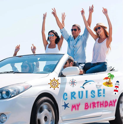 25 Pcs Birthday Cruise Door Magnets Decorations for Ship