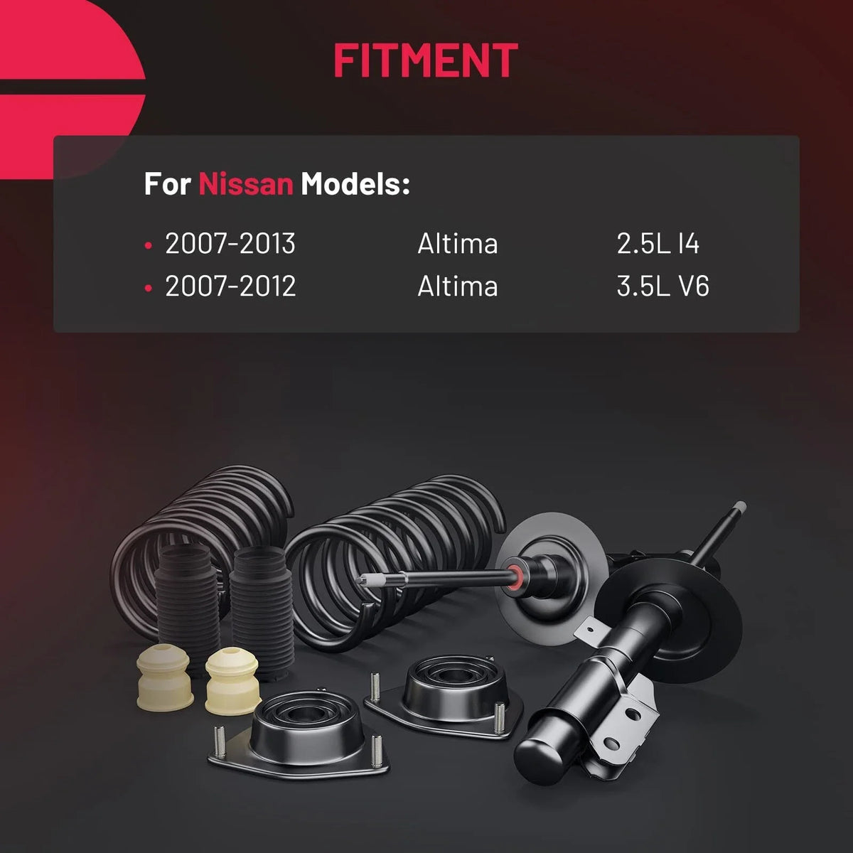 Front and Rear Suspension Kit for Nissan Altima 3.5L (2007–2013)