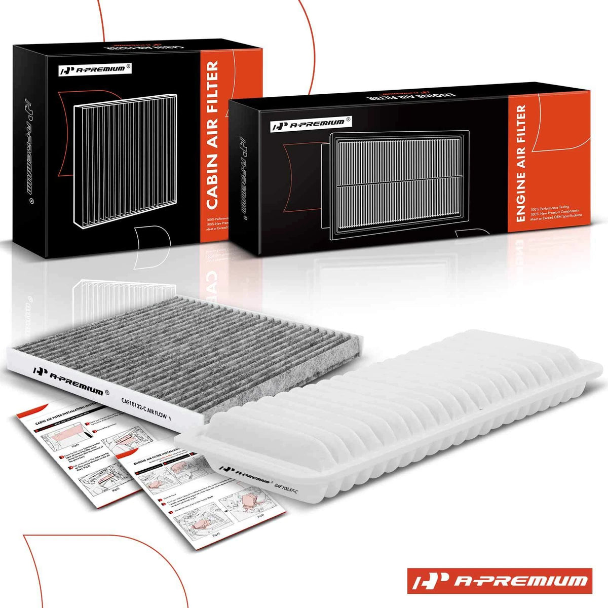 2X Engine & Cabin Air Filter for Lexus RX400h (2006–2008) CF10157, CF162, CAF1766
