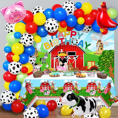 91Pcs Farm Animals Party Decorations for Barn Theme Events