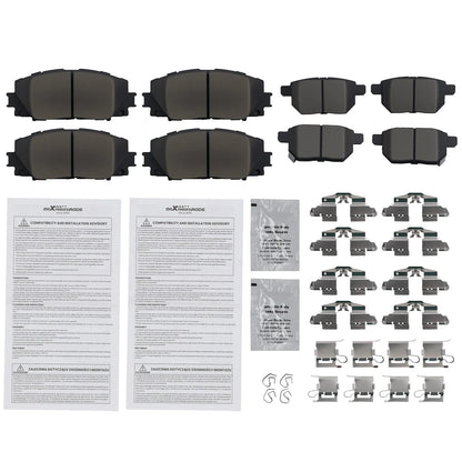 Brake Pads Set of 4 for Toyota Prius (2010–2020) D1184 Left & Right