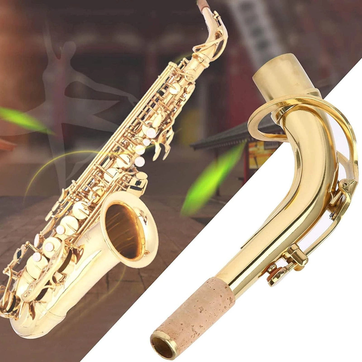 24.4mm Brass Saxophone Bend Neck for Alto Saxophone