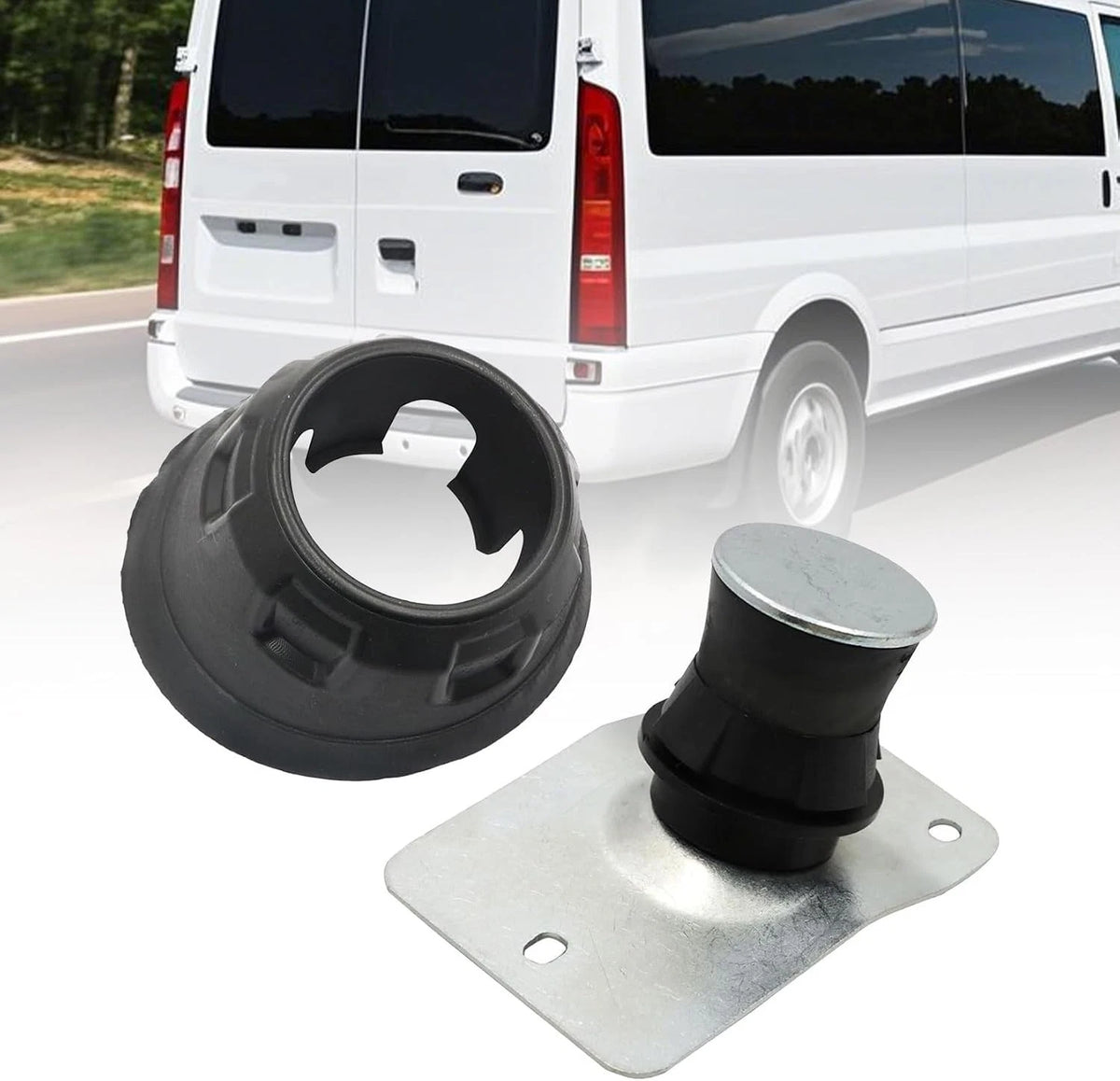 Rear Door Bumper Reinforcement Holder & Magnet Cover Trim for Ford Transit