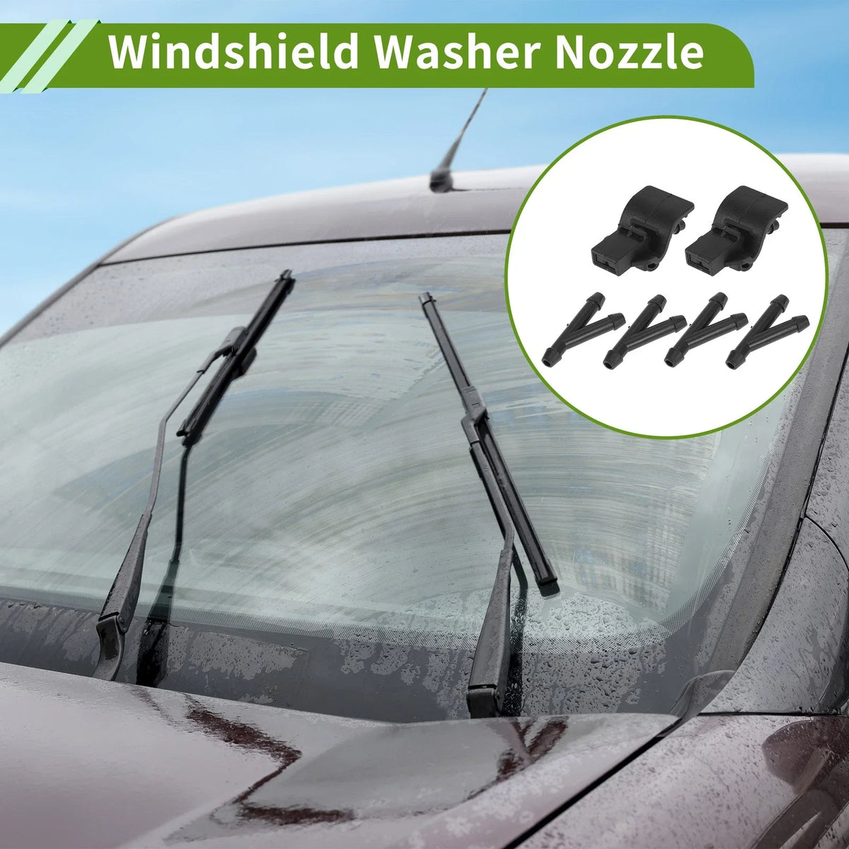 Windshield Washer Nozzle with Hose Connector for Ford (2013–2019) No.FR3Z17603AA