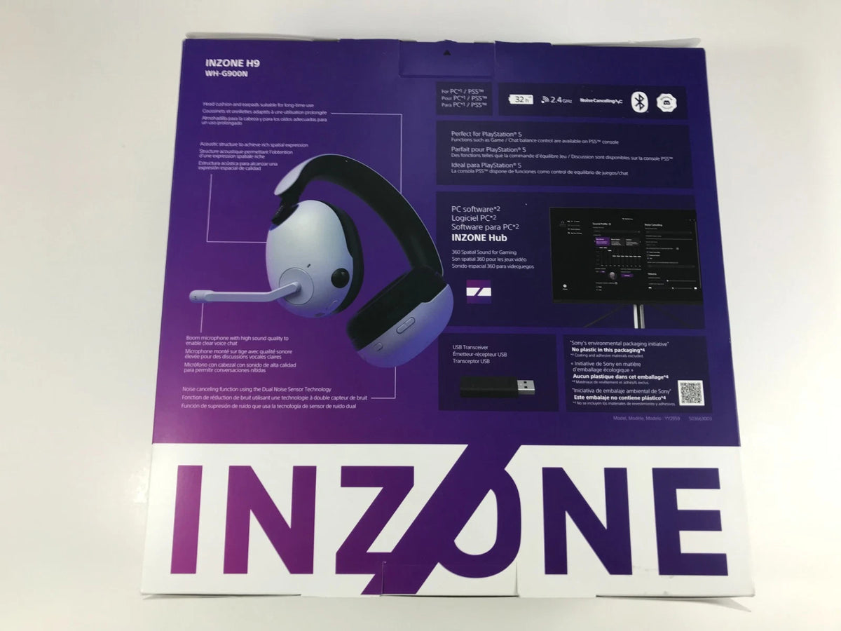 Sony Inzone H9 Wireless Headset for Gaming (Over Ear, White)