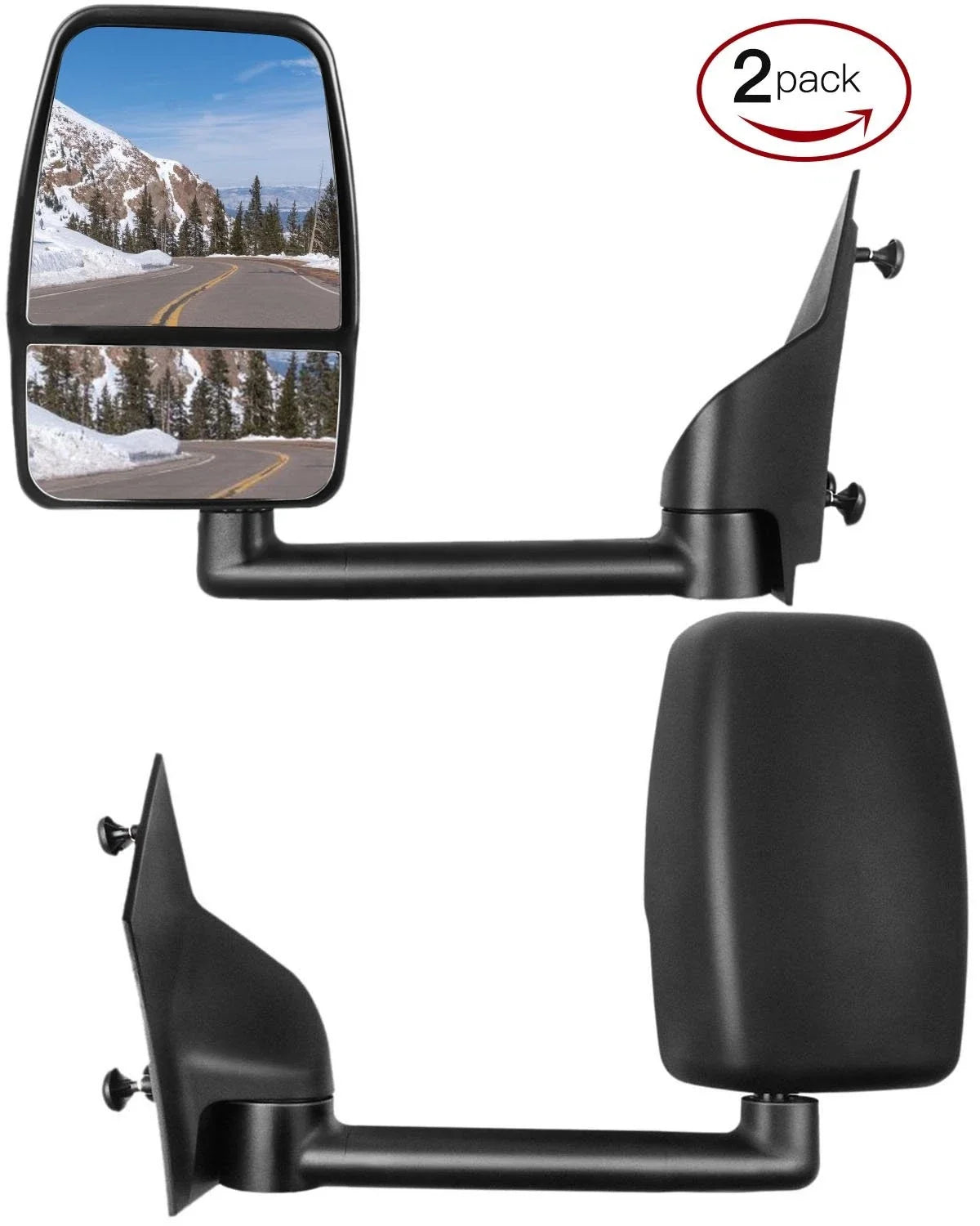 Pair of Manual Tow Mirrors for Chevy Express/Savana Van (2003–2017)