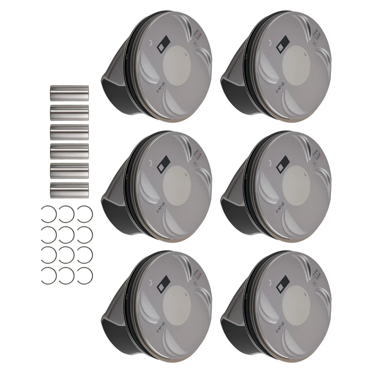 6x Pistons for Jeep Grand Cherokee, Dodge Durango 3.6L V6 (2011–2018)