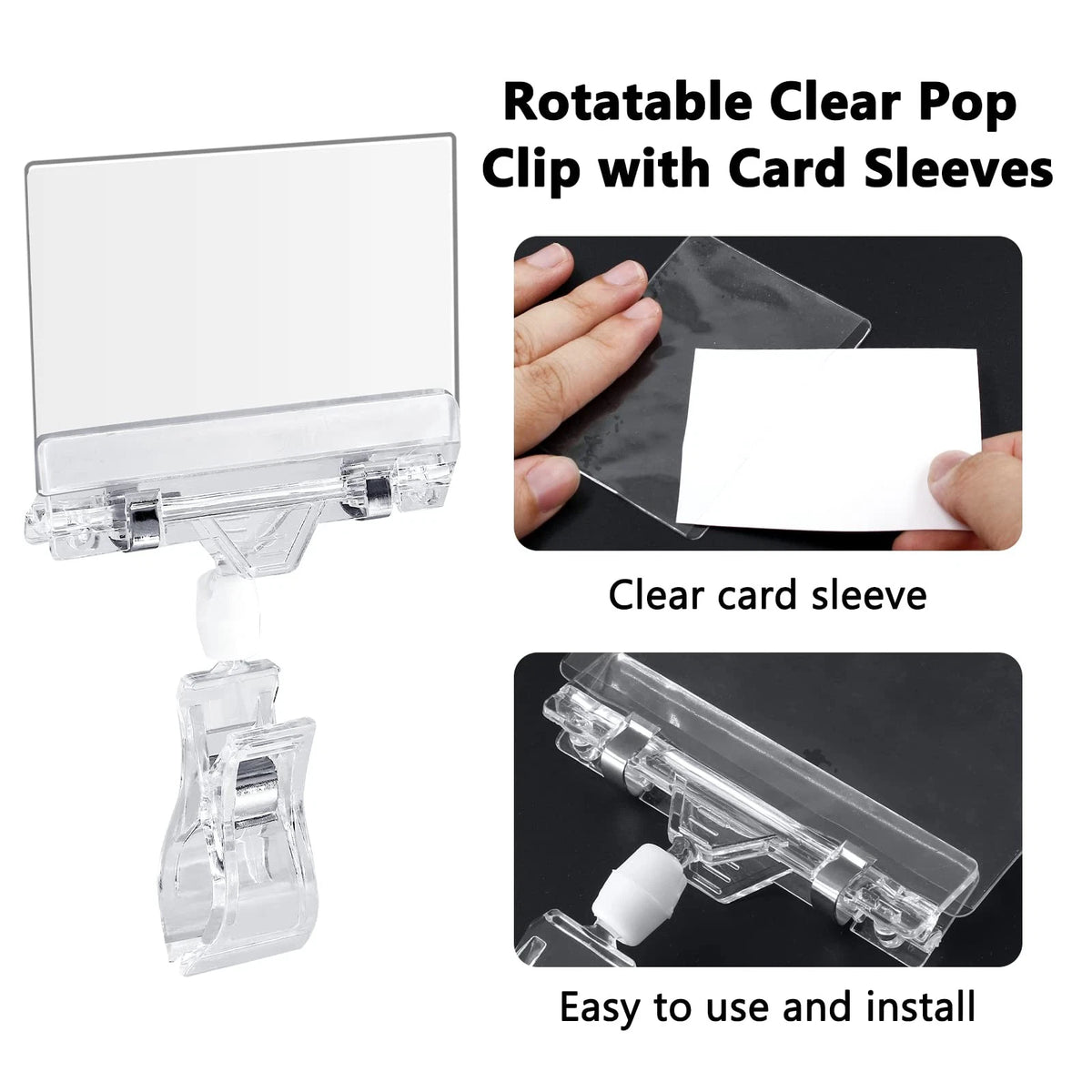 12X Rotating Clip Swivel Sign Holder for Various Applications