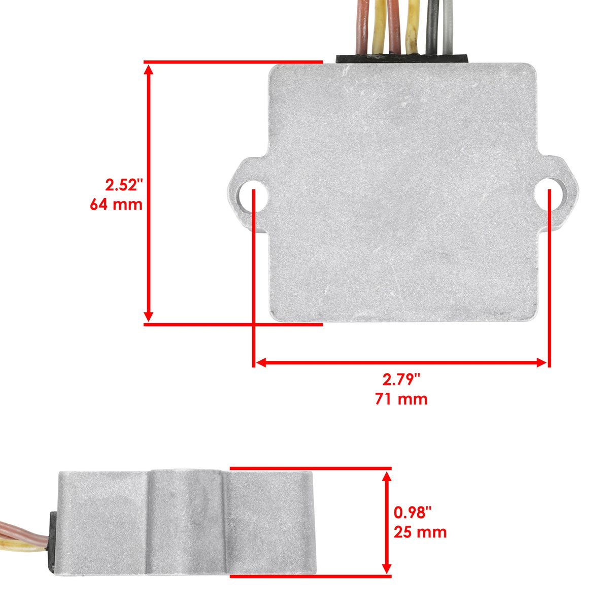 Regulator Rectifier for Mercury Marine 60HP 4-Stroke (2001–2006) VR1205RR251HS, 883071T1, 883072T1, 883072T2