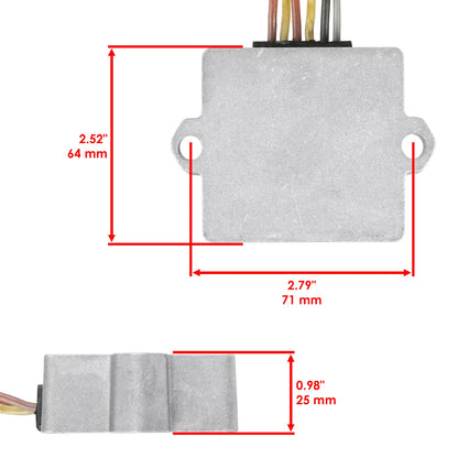 Regulator Rectifier for Mercury Marine 60HP 4-Stroke (2001–2006) VR1205RR251HS, 883071T1, 883072T1, 883072T2