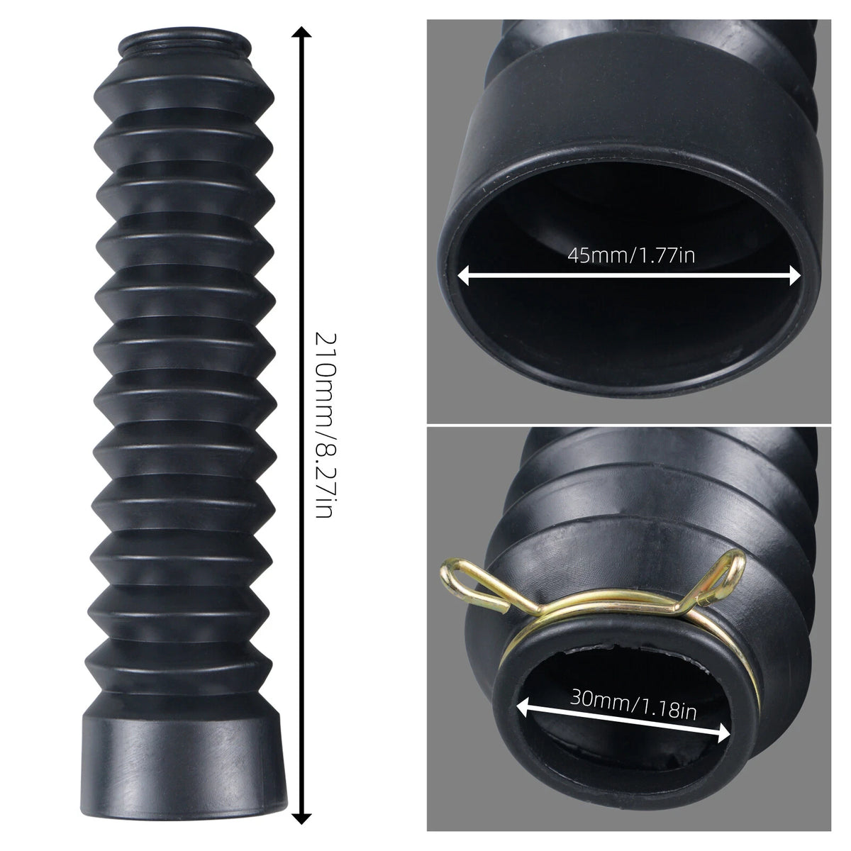 Rubber Fork Cover Boots Sleeves for Yamaha Tri Moto YTM200 (1983–1985) PAIR
