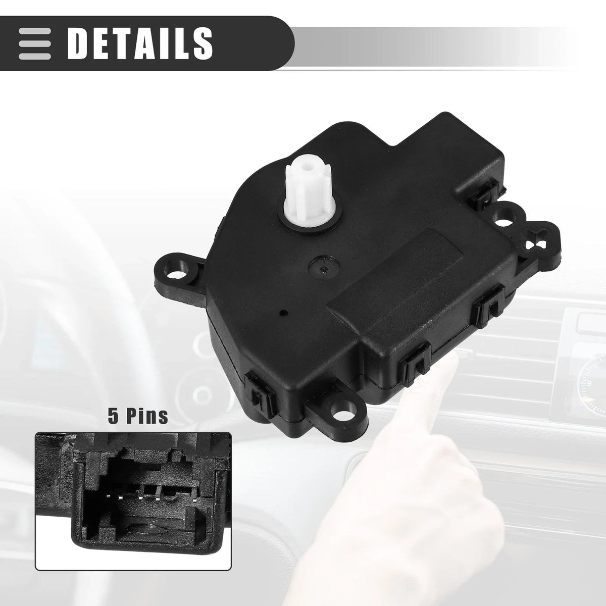 2 Pcs HVAC Heater Air Door Blend Actuator for Ford Escape (2008–2012) 767153096068