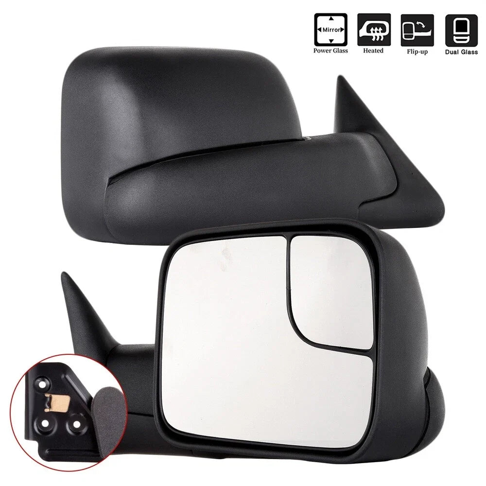 Set of 2 Power Heated Towing Mirrors for Dodge Ram 1500 2500 3500 (1998–2001)