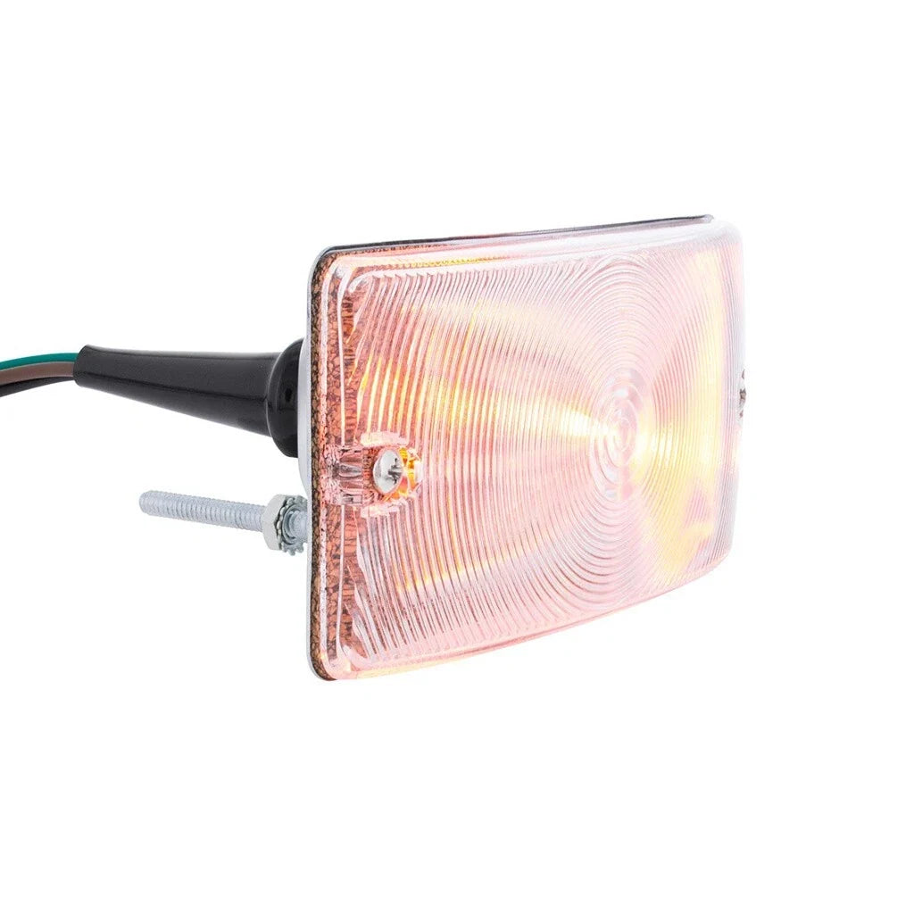 Turn Signal Assembly Pair Parking Light Clear Lens for Ford Bronco (1969–1977)