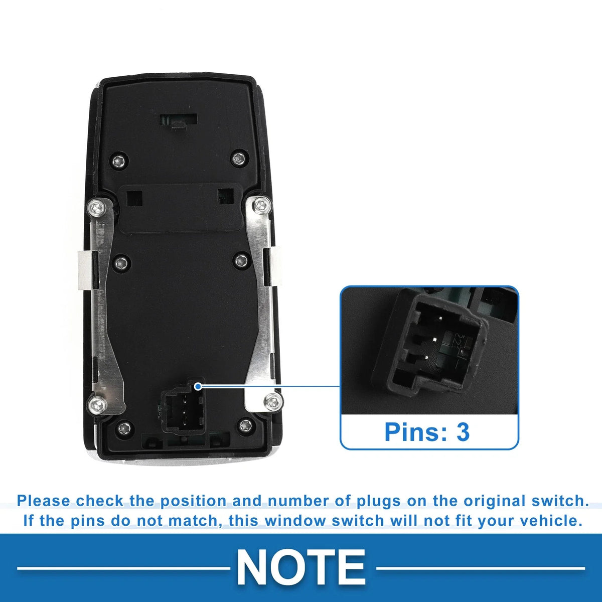 Power Window Switch for Mercedes-Benz C 180 (M271.820, 115 7A/MT, 1729056800)