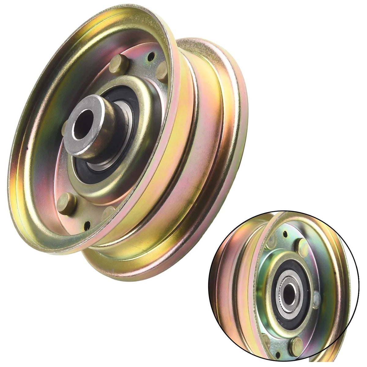 Metal Pulley for White Outdoor Lawn Tractor (7.9x7.9x2.8cm)