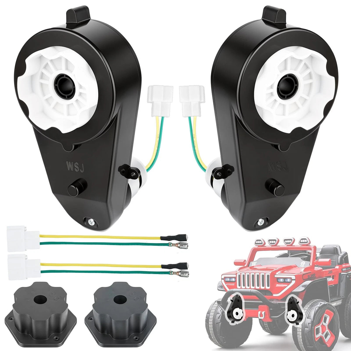 2X 24V RS555 40000RPM High Speed Motor Gearbox for