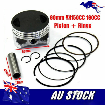 Piston and Piston Ring Set 60mm for Kayo Apollo Bosuer (160cc)