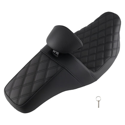 Comfort Step-Up Seat for Harley Touring Electra Glide (2009–2023) Black