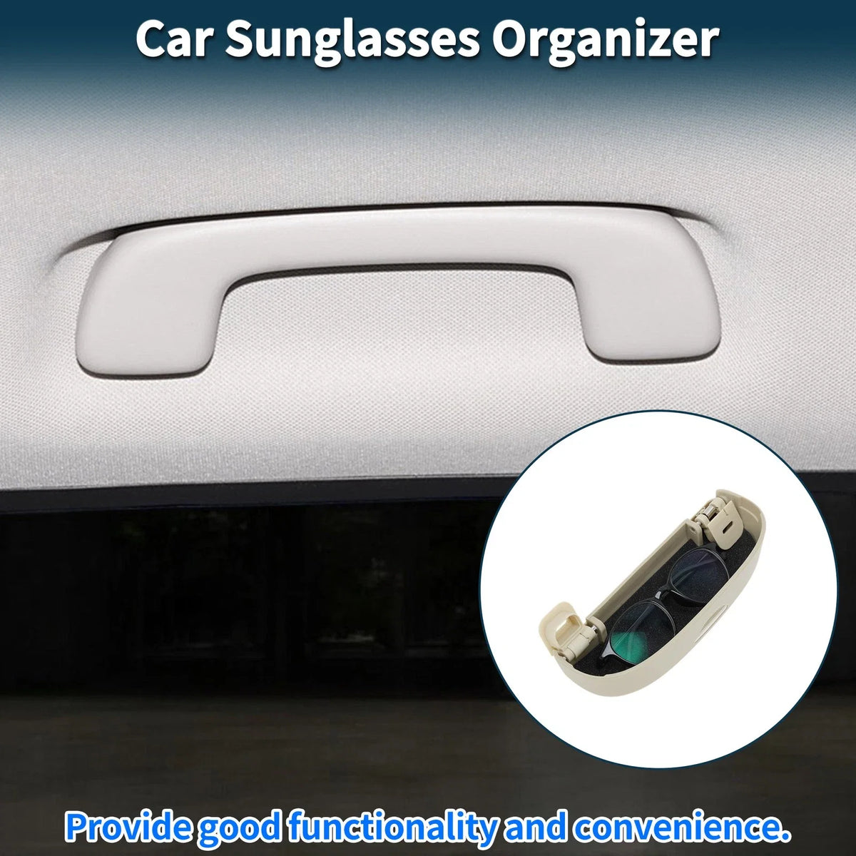 Sunglasses Case for Ford Puma MK2 (2020–2025) Beige Set of 1