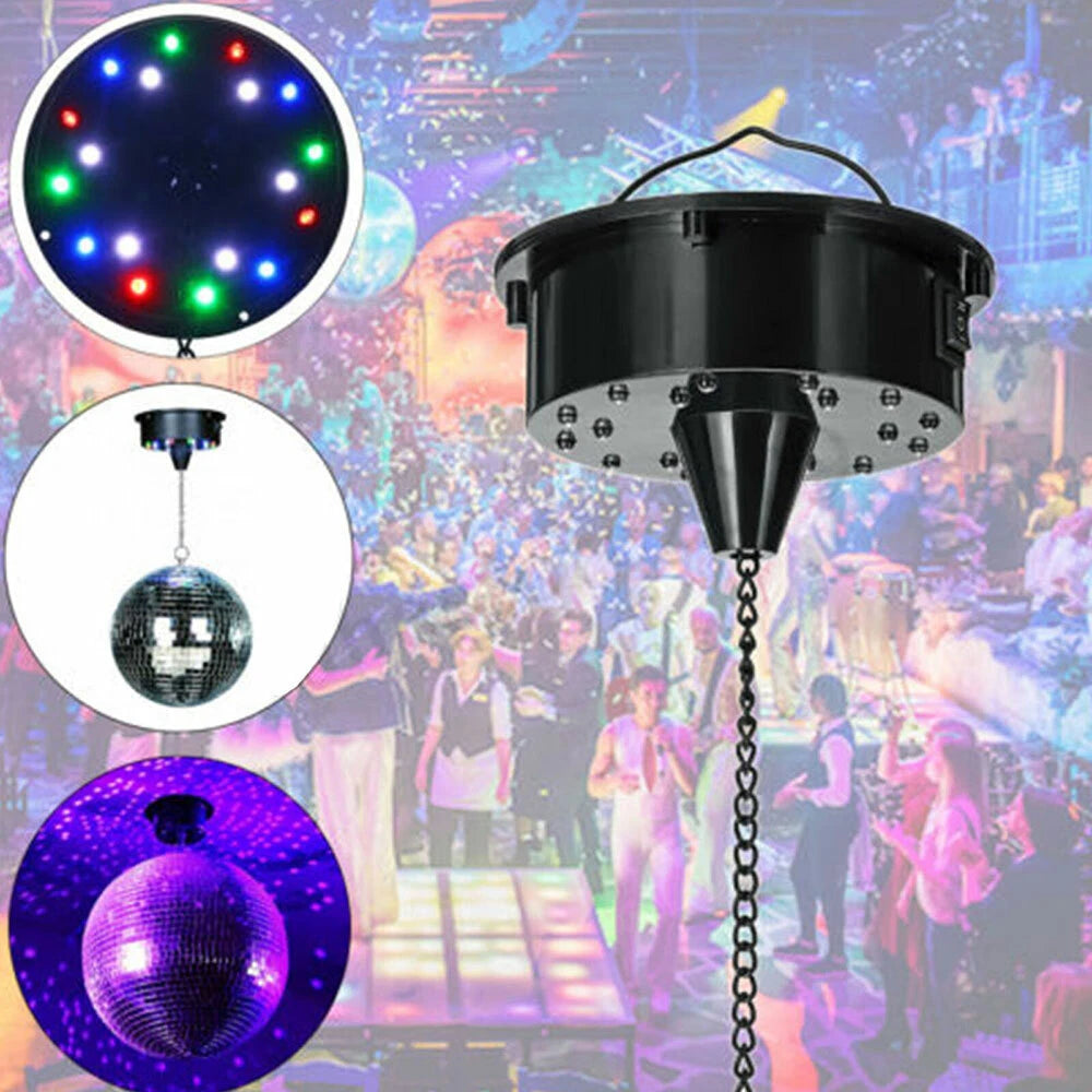 6RPM RGB Light Rotating Motor for Mirror Disco Ball (6" 8" 12")