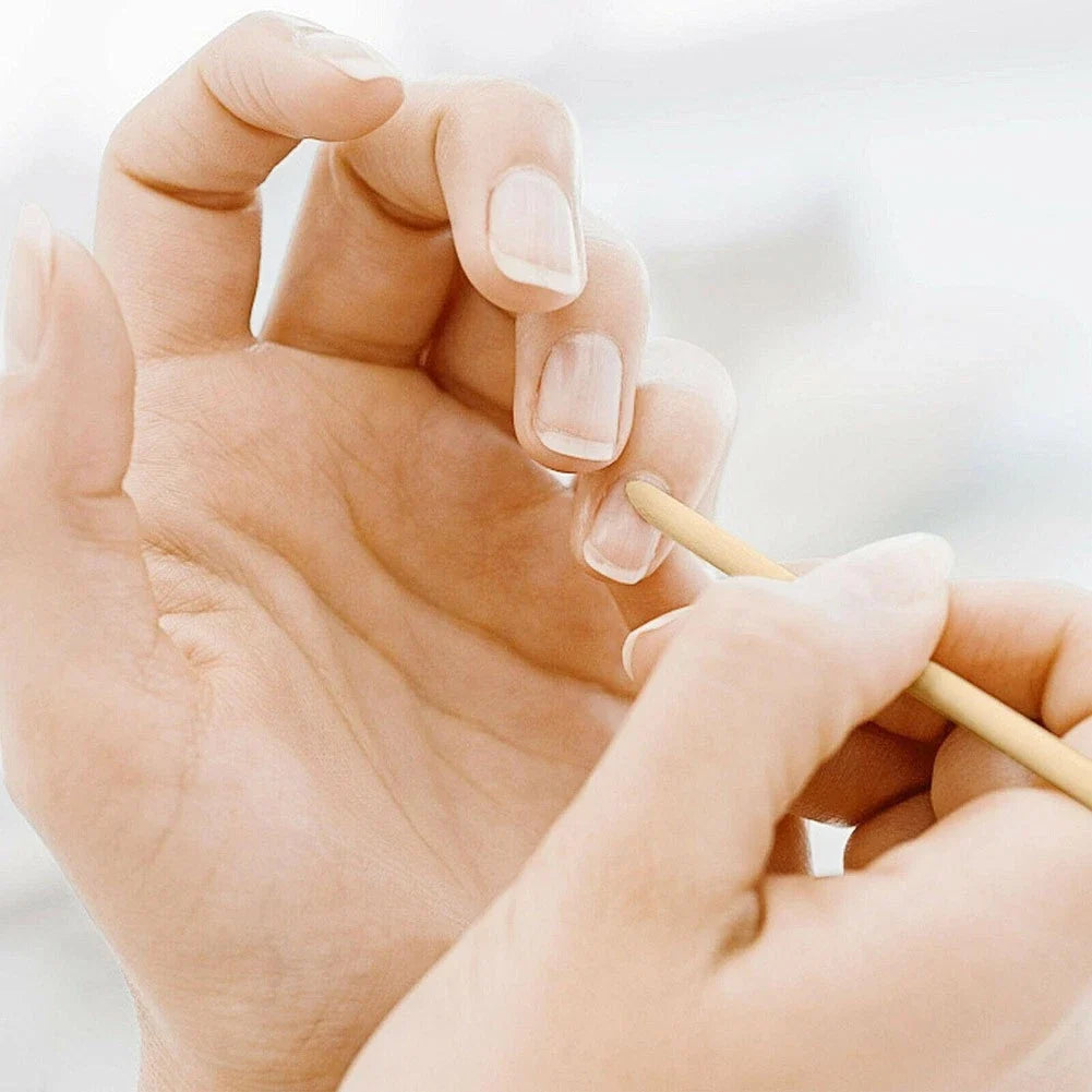 Set of 10 Cuticle Pushers for Nail Art (Wooden Sticks)