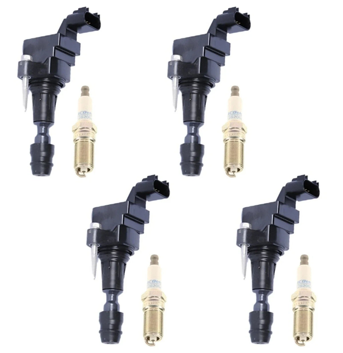 Set of 4 Ignition Coils & 4 ACDelco Iridium Spark Plugs for Buick Chevy GMC