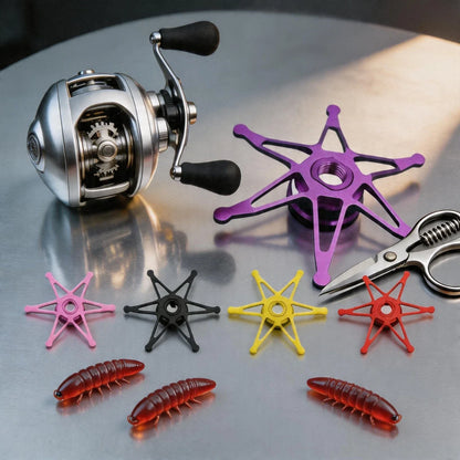 6 Point Brake Handle for Baitcasting Reels (Extended Hollow Aluminum Alloy)