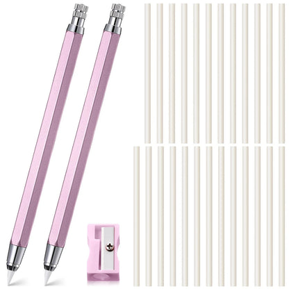 28 Pcs Chalk Pencil Refillable Cartridge Set for Sewing Tailors Chalk