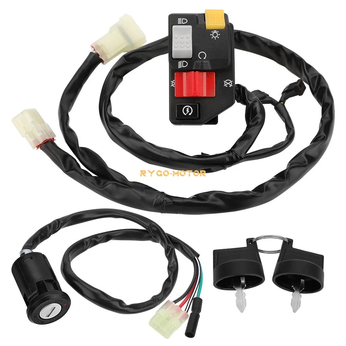 Handlebar & Key Switch for Honda TRX400EX 400EX Sportrax 400 1999–2004