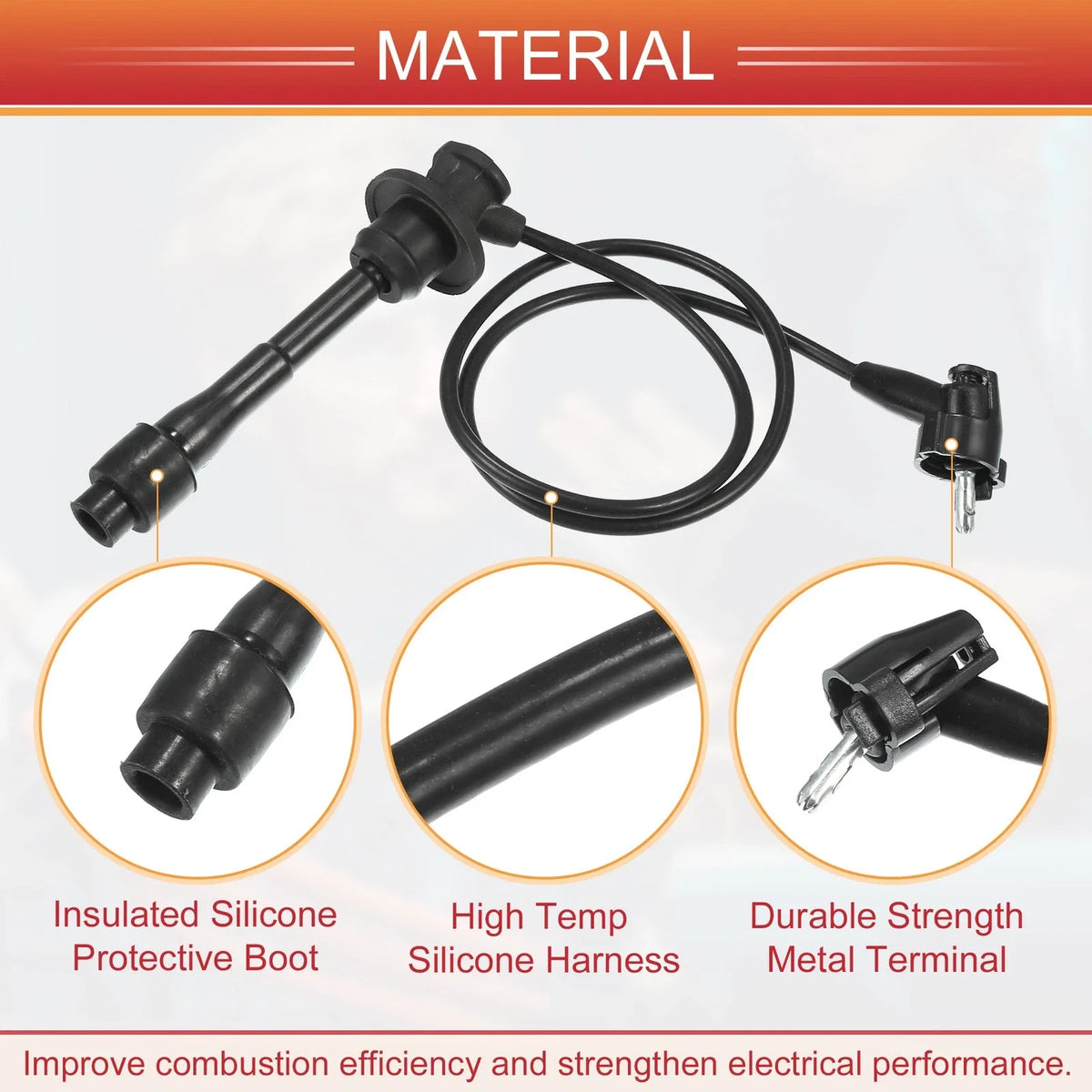 3X Spark Plug Wire Ignition Coil Cable No.9091915495 for Lexus ES300 (1997–2001)
