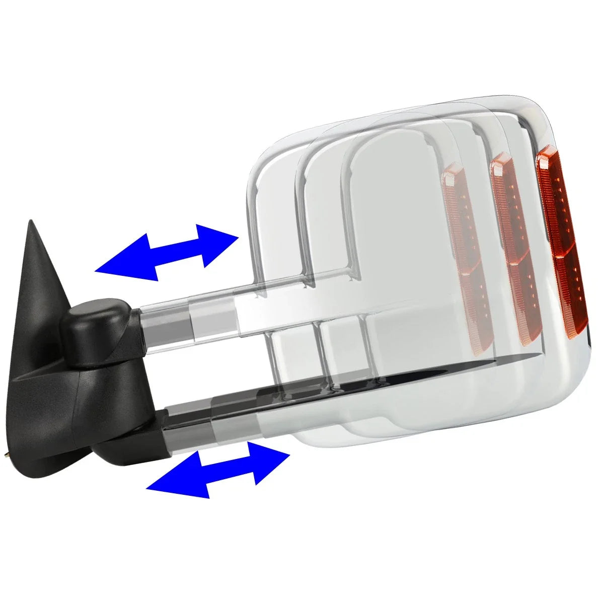 Pair of Chrome LED Tow Mirrors for Silverado/Sierra (2003–2007)