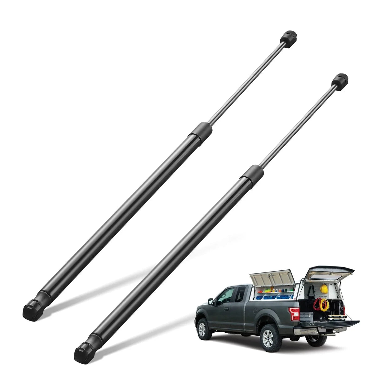 101LB/450N Gas Struts for Camper Shell Rear Topper Window (26") for C16 (2016–2024)