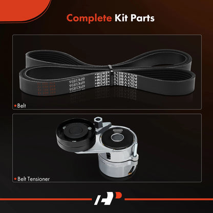 2X Serpentine Belt Drive Component Kit for Audi A6 Quattro (2000–2004)