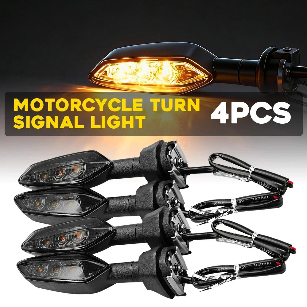 4X Smoke Turn Signal Light for Kawasaki Versys 650/1000, Z125 Pro, Z750R, ZH2