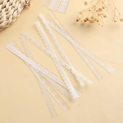 120 Pcs Lace Stickers for Scrapbooking (Vintage Coquette)