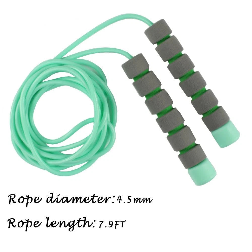 2X Adjustable Soft Skipping Rope for Fitness (Pink/Green)