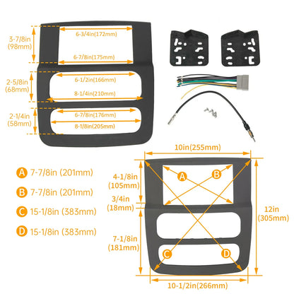 Double Din Radio Stereo Dash Kit for Dodge Ram (2002–2005)