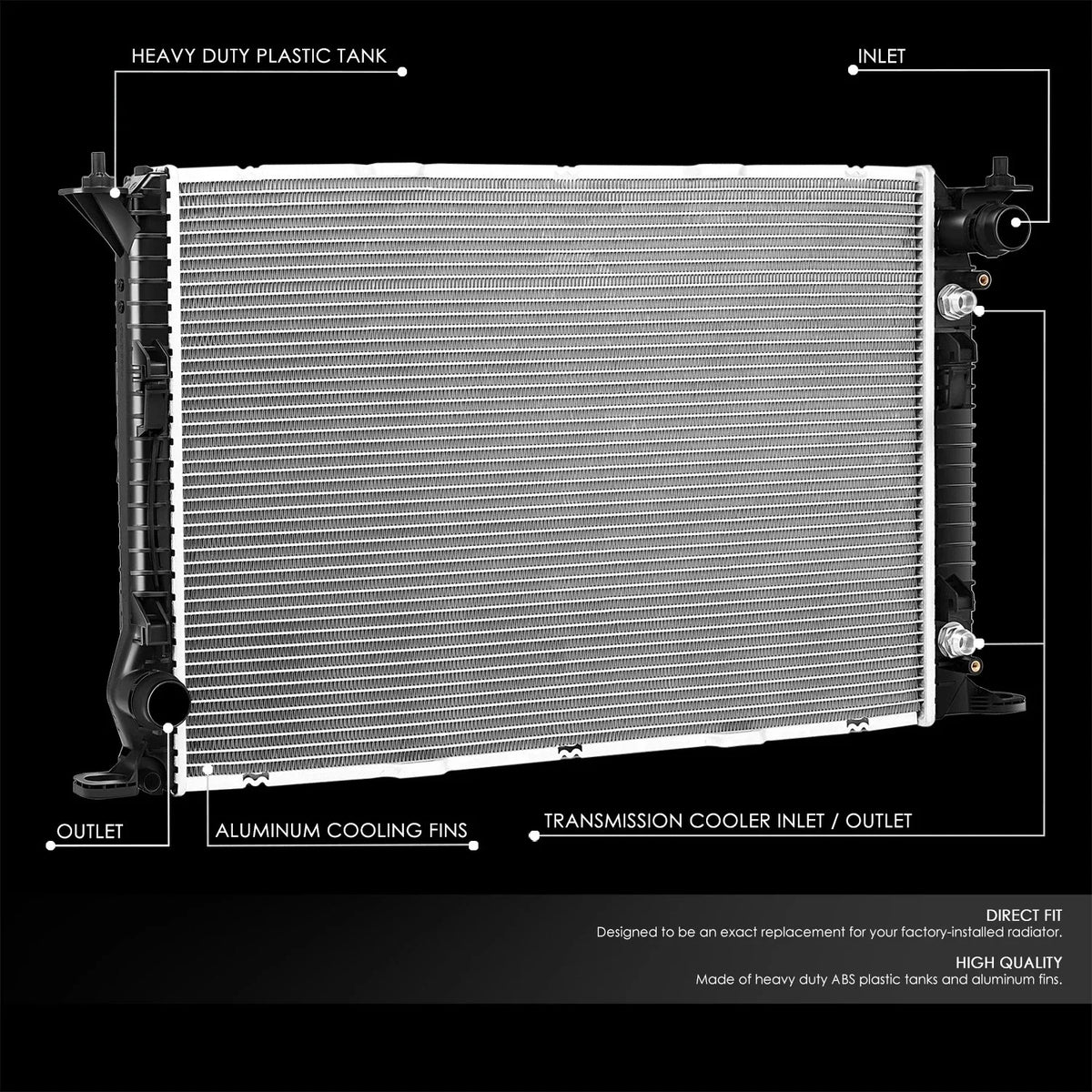 OE Style Aluminum Core Cooling Radiator for Audi S5 RS5 (2008–2015)