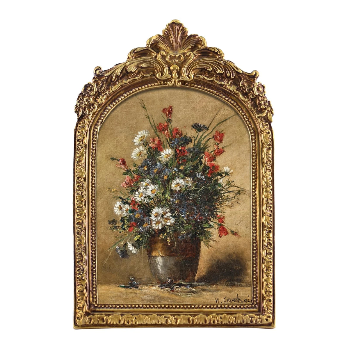 5x7" Framed Wall Art for Kitchen Dining Room - Bouquet of Field Flowers