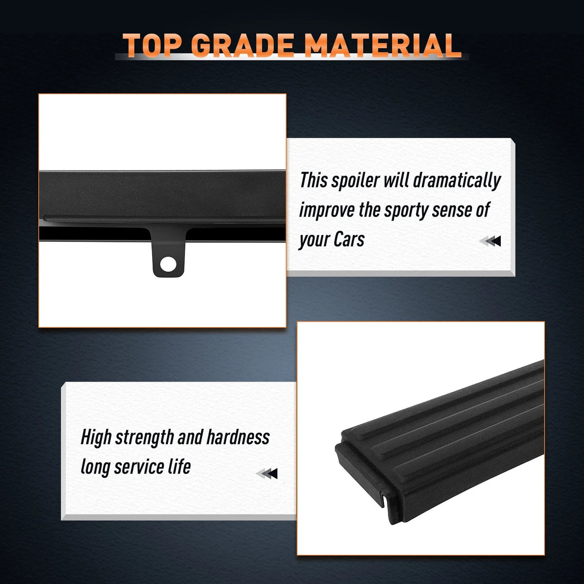 2pcs Tailgate Moldings for Ford F-150 (2009–2014) Right Left
