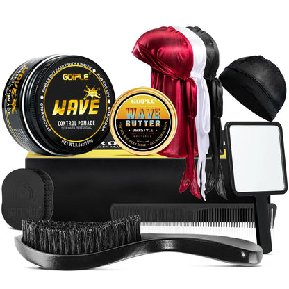 Wave Pomade for Men Strong Hold 360 Wave Training Hair Cream Kit