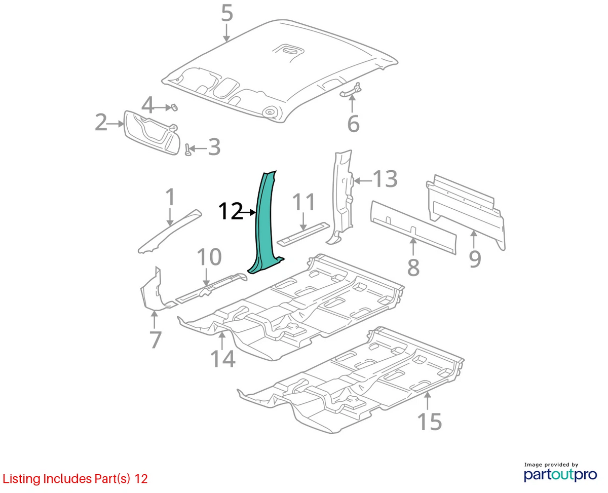 Molding for Chevrolet Silverado 1500 2500 HD (2002–2003) 15162203