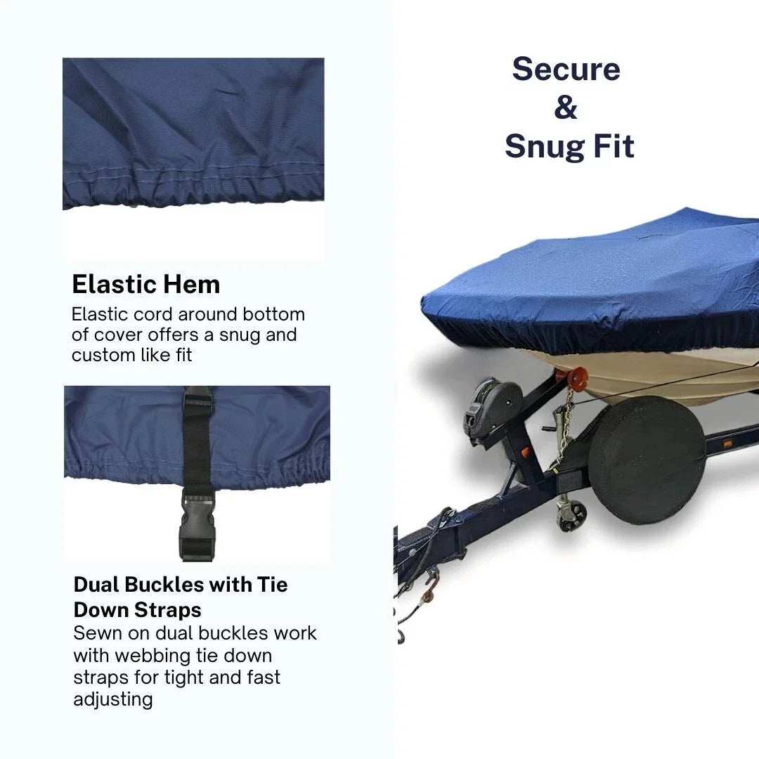 Trailerable Heavy Duty Waterproof Boat Cover for Lund 1240