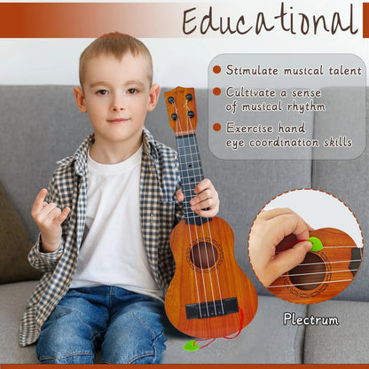 Kids Toy Ukulele Guitar 17 Inch Classical Wood Color