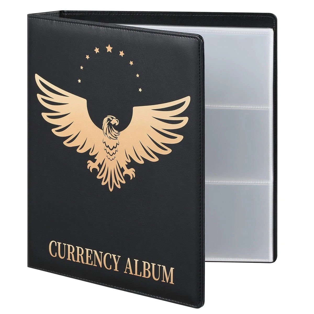 Currency Album for Banknote Collection (90 Pockets, 12.6"x 10.4"x 2")